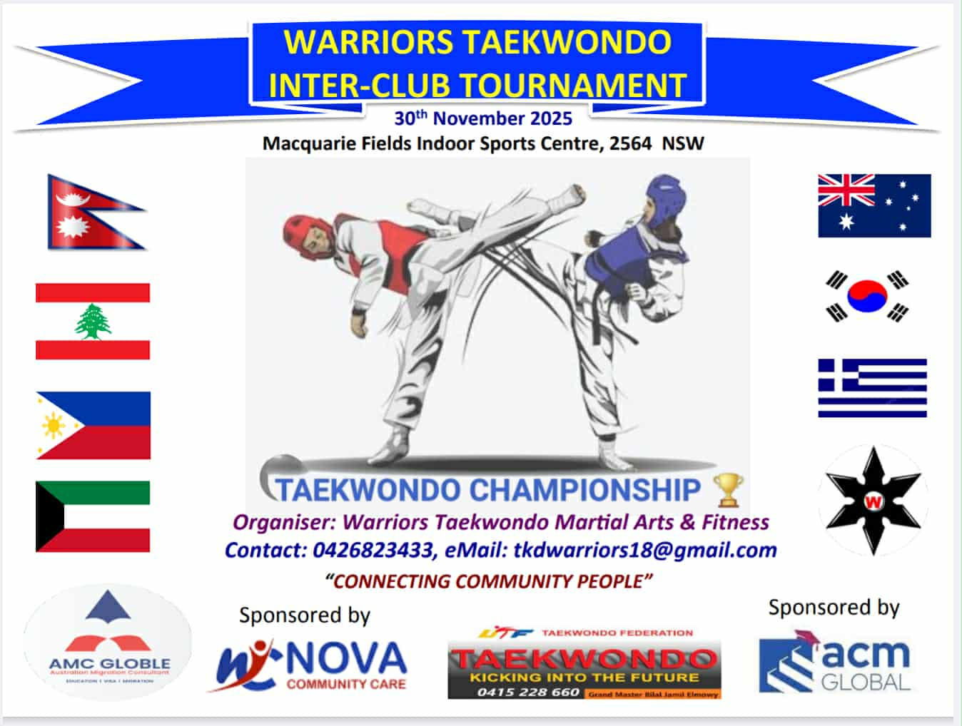 सिड्नीमा अन्तरक्लब तेक्वान्दो प्रतियोगिता तथा बाल मानसिक स्वास्थ्य कार्यक्रम हुँदै